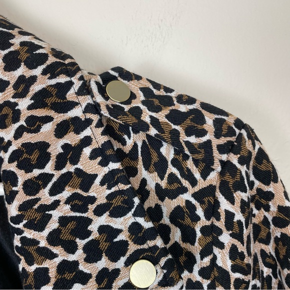 Bianca Nygard Leopard Print Moto Jacket Size 10 - Picture 6 of 10